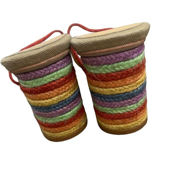 NWOT JEFFREY CAMPBELL Pinarella Heels In Colourful Jute – Sz 9 - Picture 6 of 9